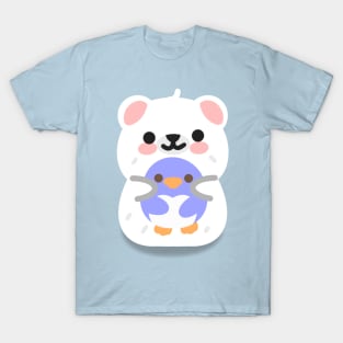 polar bear with penguin T-Shirt